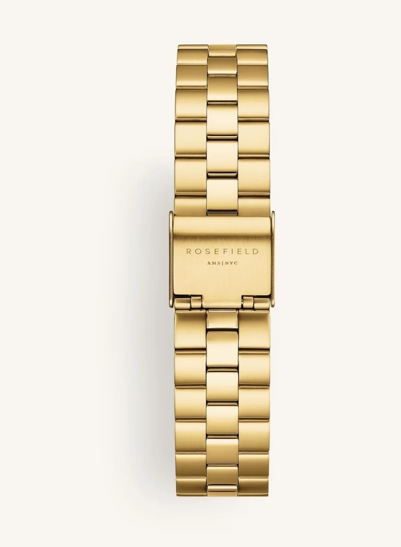 Rosefield  Women's Rose Round Analogue Watch, Cream Sunray Dial, Gold Steel Bracelet for Women | Best Price UAE