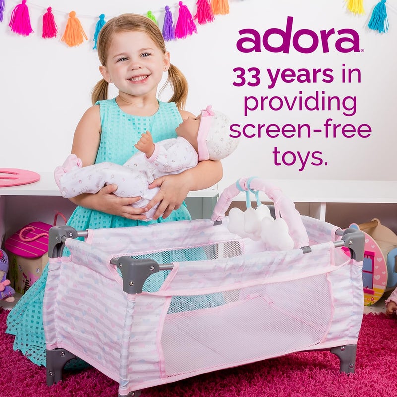 Adora Pink Deluxe Doll Pack-N-Play, Crib & Changing Table Set, Includes Storage Box, Holds Most Dolls up to 20' for Ages 3+ - Image 2
