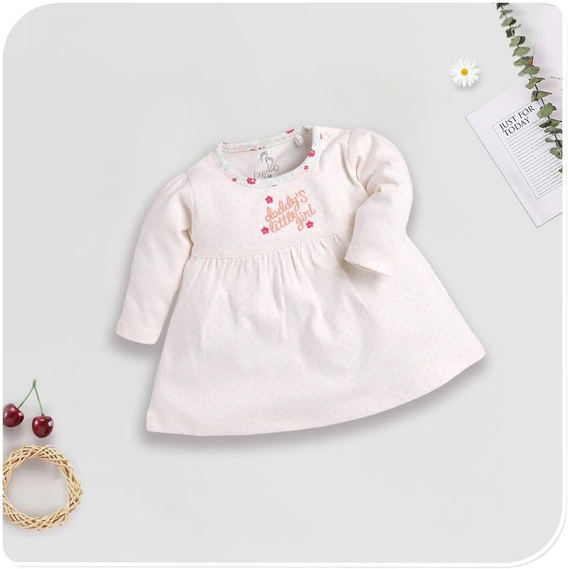 BABY GO Full Sleeve Regular Round Neck A Line Frocks for Baby Girls (Pack of 2) - Image 5