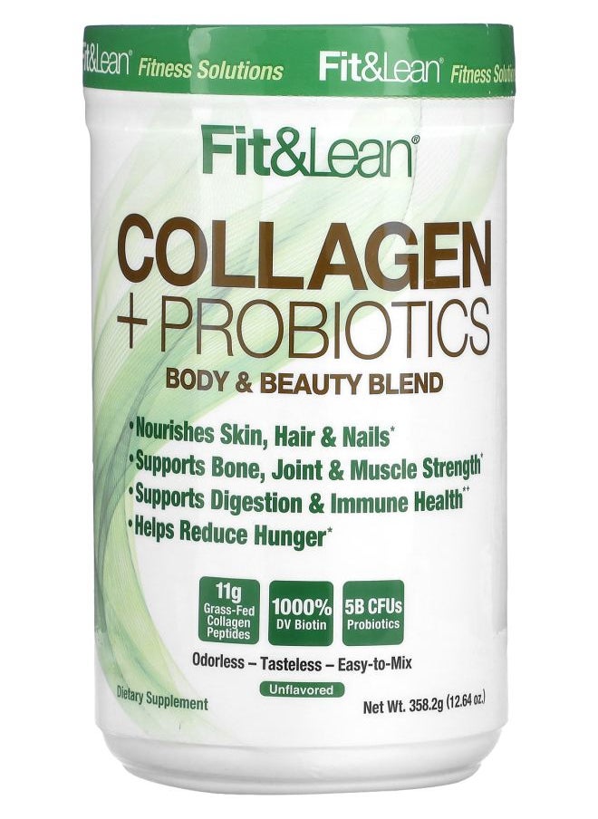Fit & Lean - Collagen + Probiotics Unflavored 12.64 oz (358.2 g) - Image 1
