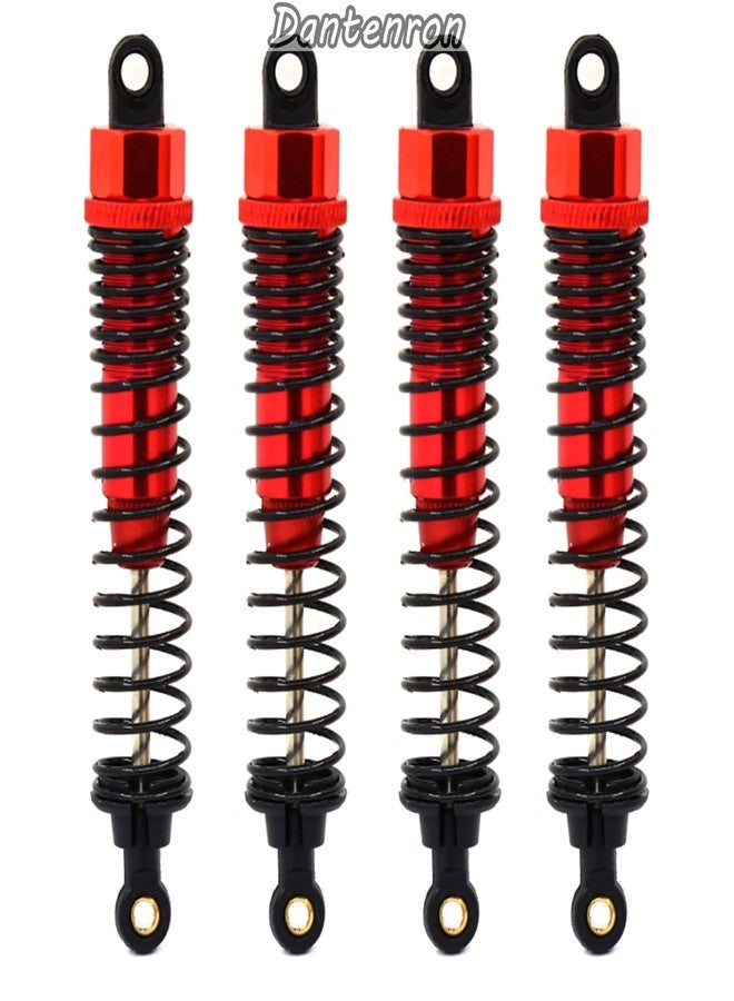 Dantenron 4Pack 1/10 RC Truck Car Adjustable Shock Absorber Damper 108004 Upgrade Parts 108mm Oil 108mm Oil Adjustable Alloy Aluminum Shock For 1:10 HSP 94188 94108 94111 Redcat Volcano (Red) - Image 4
