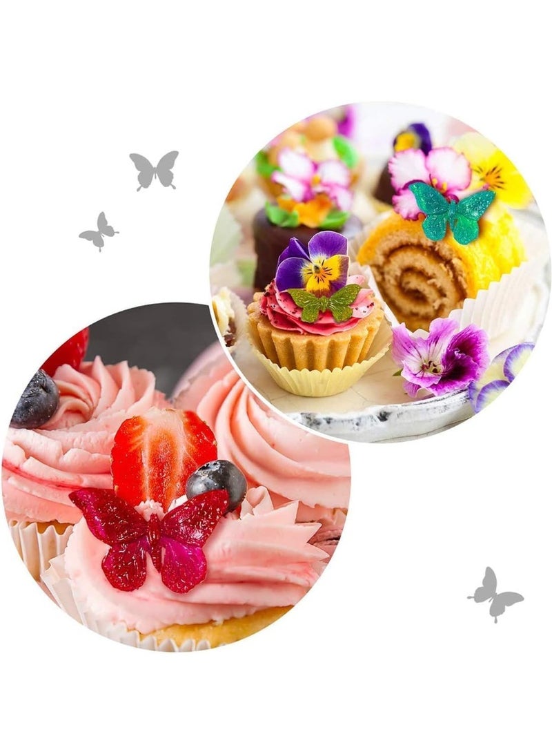 2 Pcs Butterfly Silicone Fondant Mold, Cake Jelly Molds, Chocolate Mould, Silicone Fondant Candy Cake Baking Mold, Kitchen Baking Tool, Cupcake Decoration Tool, for Cake Decorating - Image 3