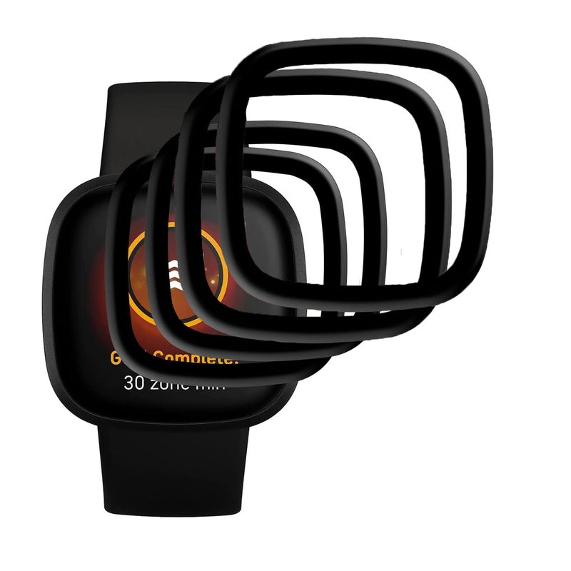 SYOSI Fitbit Versa 3 4 Pack 3D Curved Full Coverage Screen Protector, Anti-Scratch, Bubble-Free, Anti-Fingerprint - Image 2