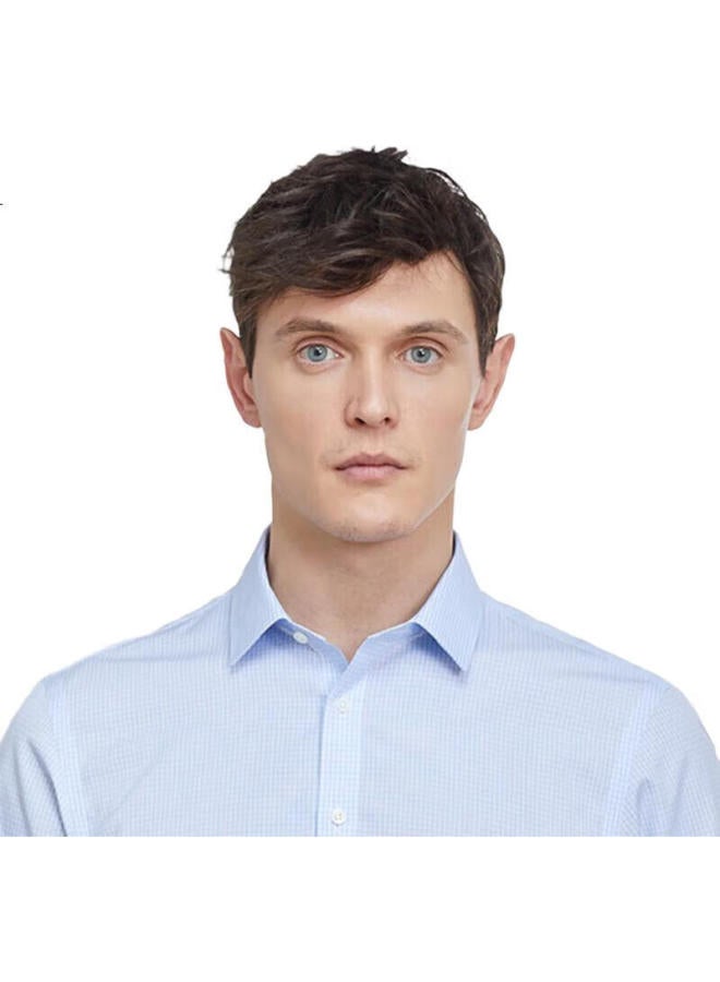 Youngor Men'S Shirt Summer Youth Business Casual, Short-Sleeve Shirt, Light Blue, Size 41 - Image 2