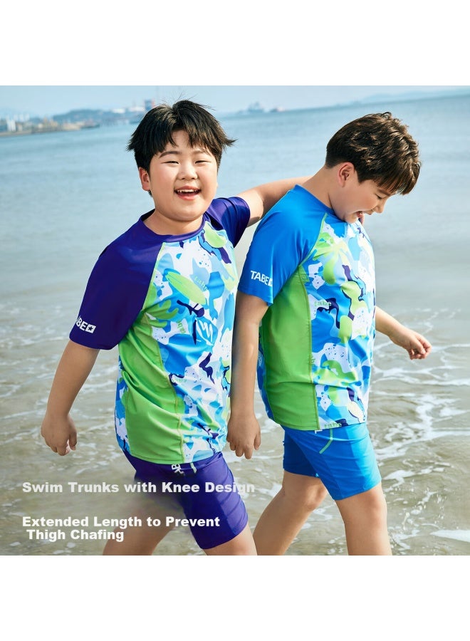 TABE Xiaozhu Toni Boys' Swimwear, Chlorine-resistant, Quick-drying, Children's Swimsuit, For Ages 6-12, Youth Swimwear, Two-piece, For Older Children - Image 4