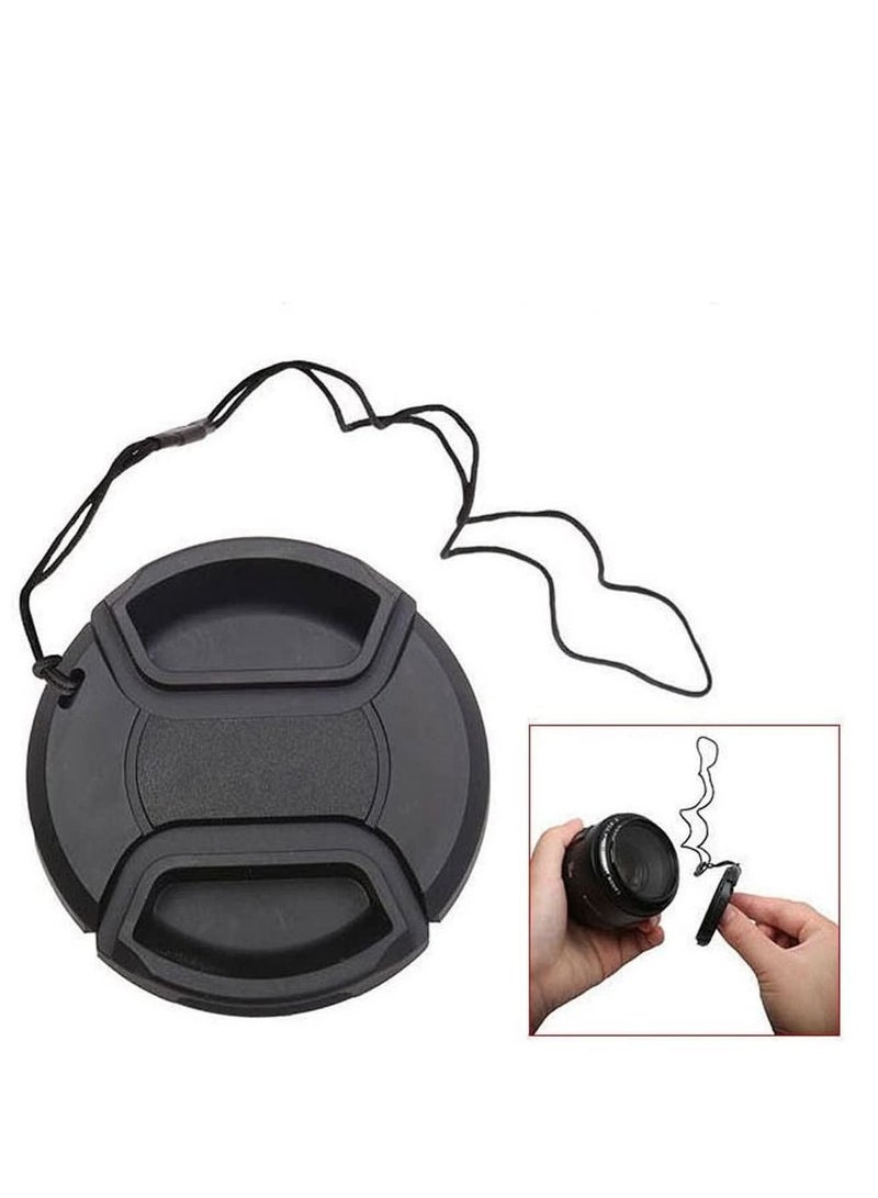 Coopic 2 x 82mm Lens Cap Front Cover Protector Snap On Center Pinch for Camera Canon Nikon Sony DSLR - Image 2