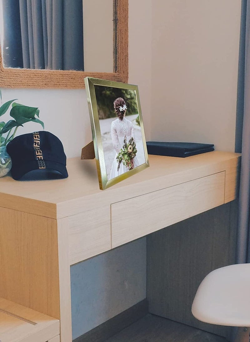 Lumina Photo Frame PVC A4 Picture Photo Frames Golden (Photo Not Included) - Image 2