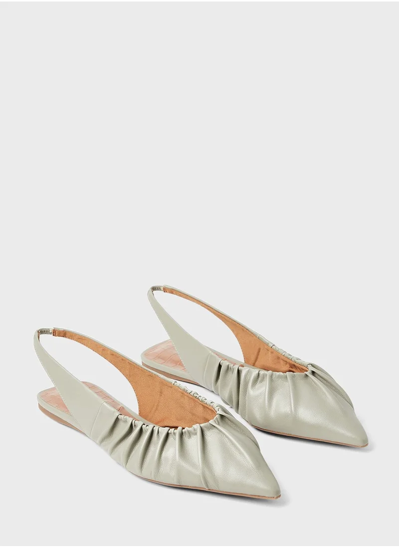 CALL IT SPRING Scrunchy Slingback Ballerinas