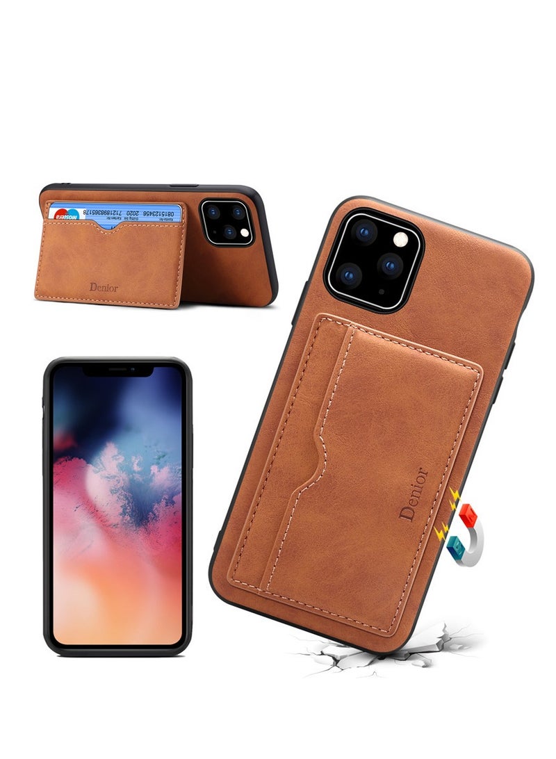 Denior Suitable for iPhone11 retro matte imitation cowhide card holder phone case, Apple 11 protective case  - Image 4