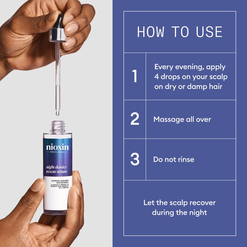Nioxin Night Density Rescue Serum | Overnight Hair Thickening Serum | Protects Against Hair Breakage | Intensive Treatment with Oxydine | 2.4 Fl oz. - Image 5