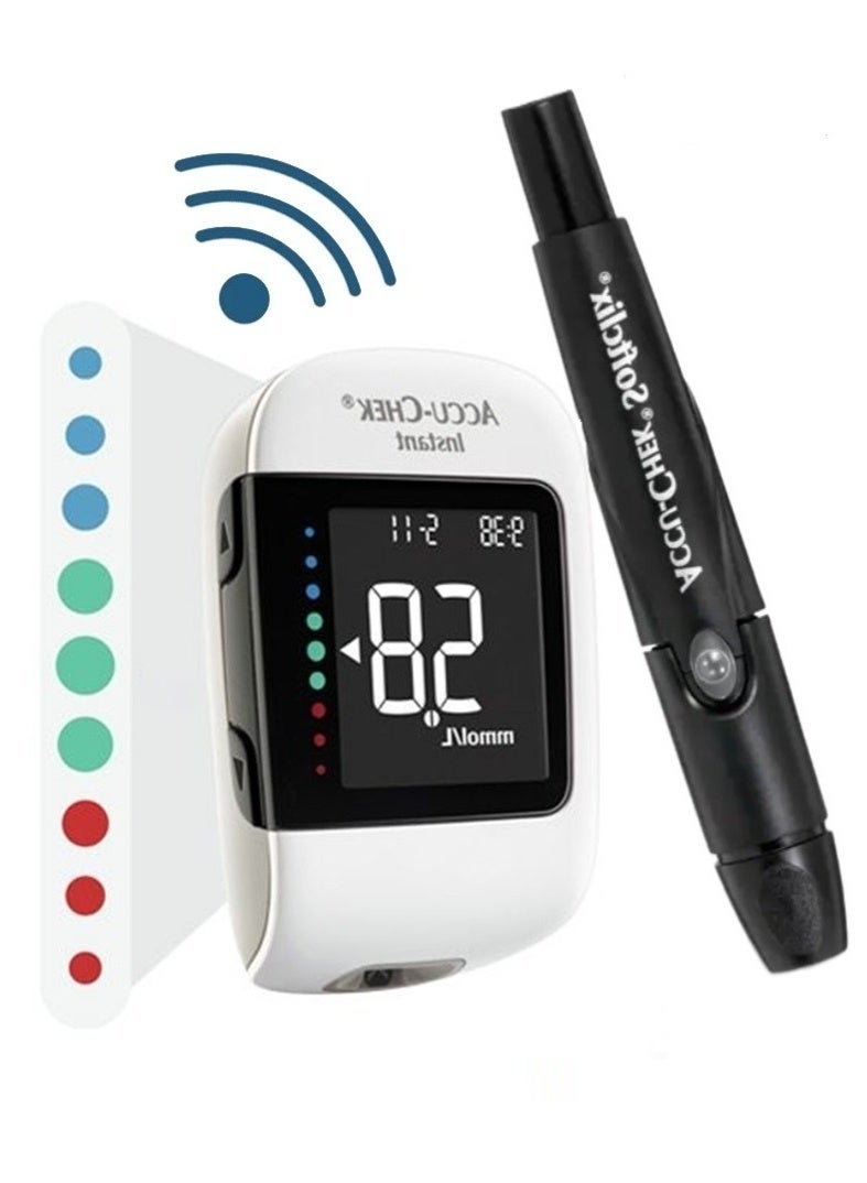 ACCU-CHEK Instant Instant Bundle Blood Glucose Monitoring Kit + 100 Pieces Strips - Image 3