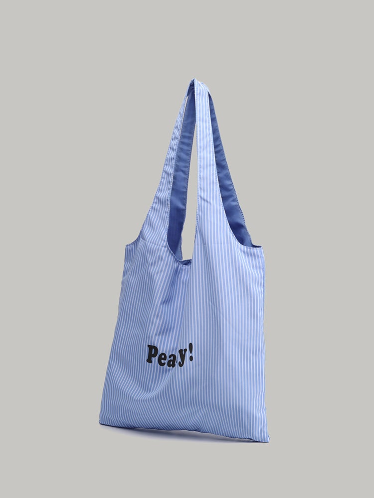 Bag Women'S Single Shoulder Large Capacity Nylon Bag Striped Letter Printed Cloth Bag Simple All-Match Fashionable Small Crowd Bag - Image 3
