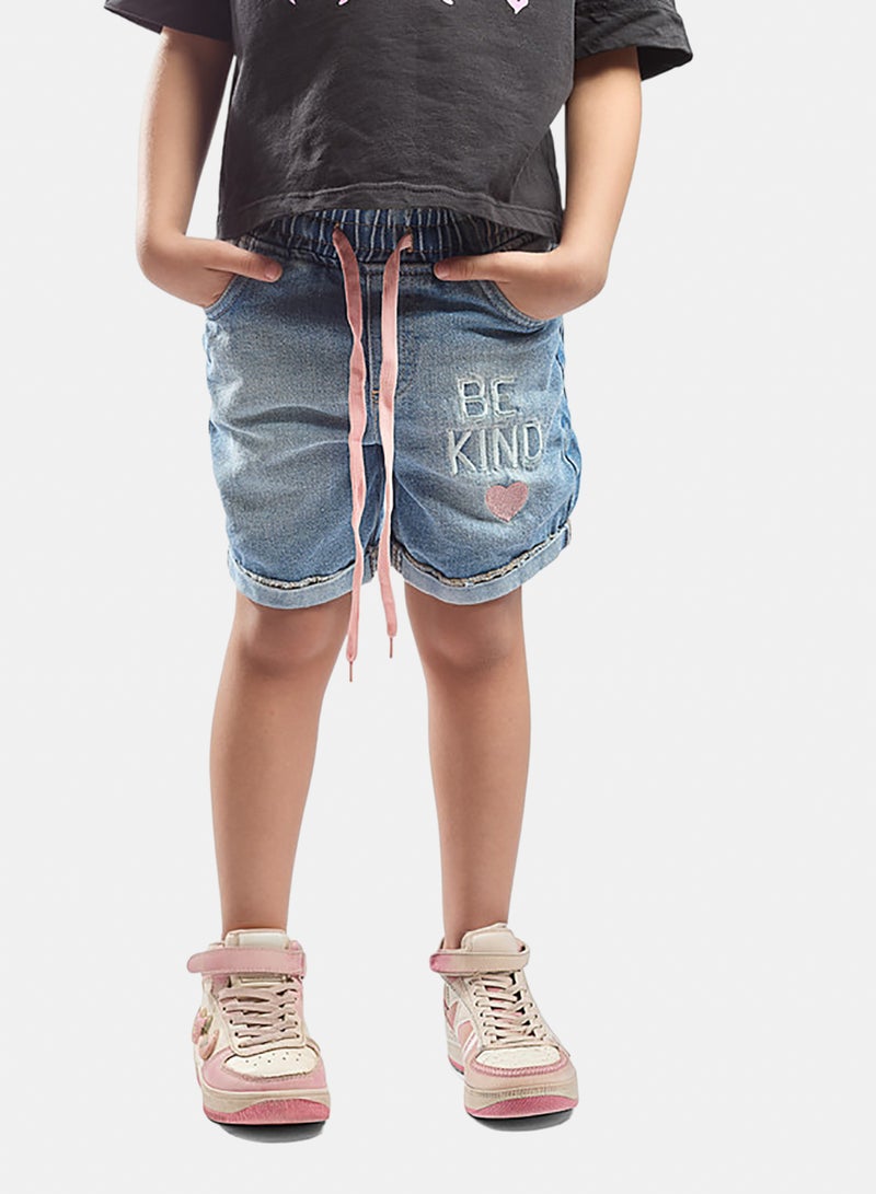 EGY WEAR Girls'Light blue denim shorts - Image 1