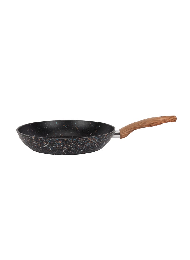 Royalford 30 cm Multistone Frypan- RF12014/ Strong Forged Aluminum Body with Granite Coating and Heat Resistant Wooden Finish Handle/ Induction Bottom, Compatible with Hot Plate, Halogen, Ceramic and Gas Stovetops - Image 5