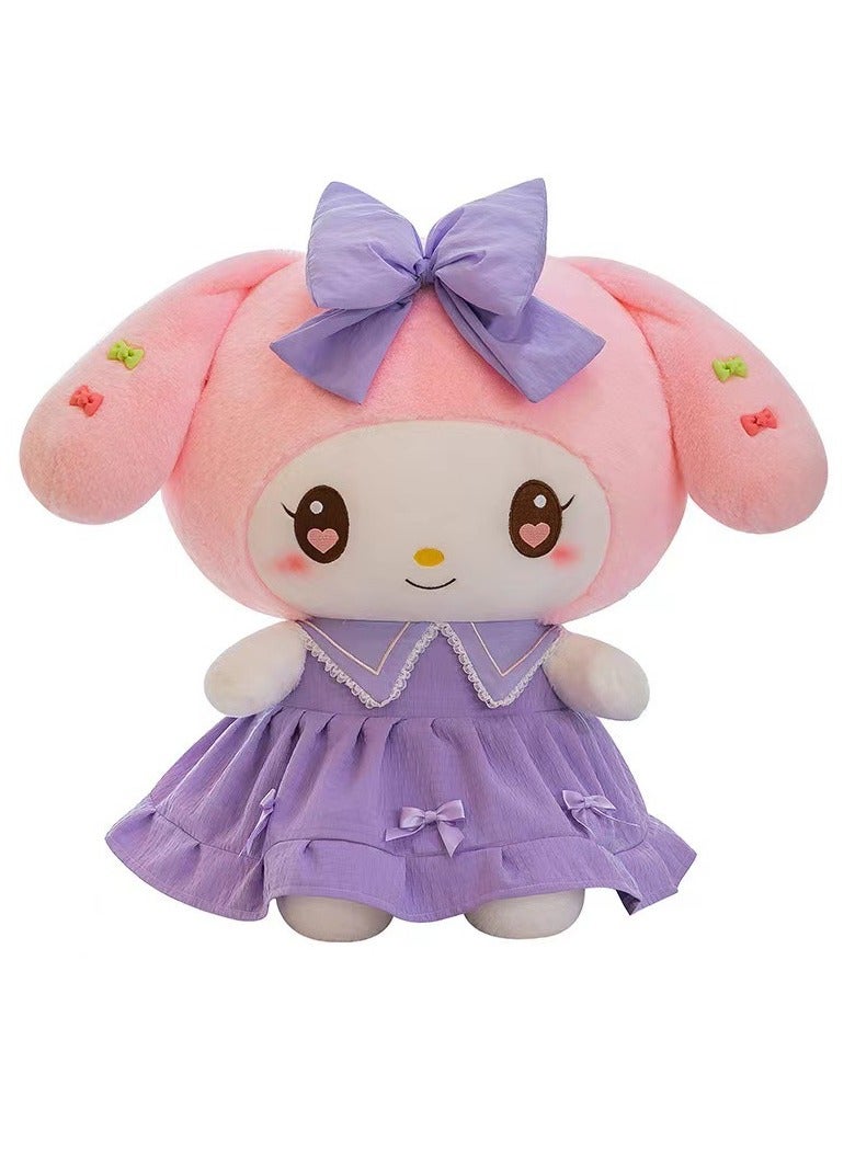 Melody Kawaii Bowknot Plush Toy Cloth Doll Cartoon Anime Pillow Gifts for Girls Birthday 30cm