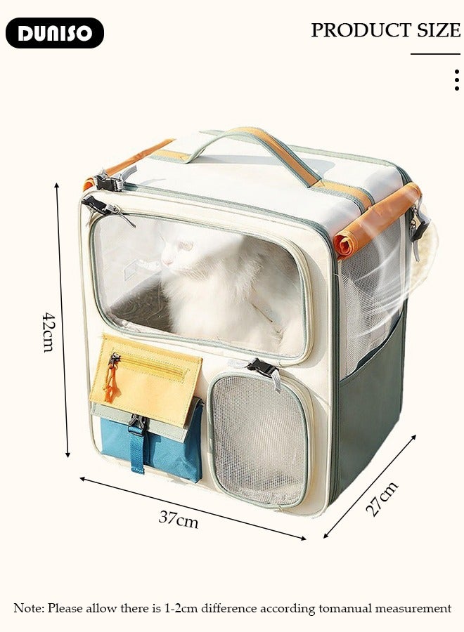 DUNISO Cat Backpack, Pet Carrier Backpack for Small Medium Dogs Cats, Pet Carrier Hiking Backpack with Ventilated Mesh, Pet Backpack With Top Handle, Airline Approved, Designed for Travel, Hiking, Walking & Outdoor Use - Image 4