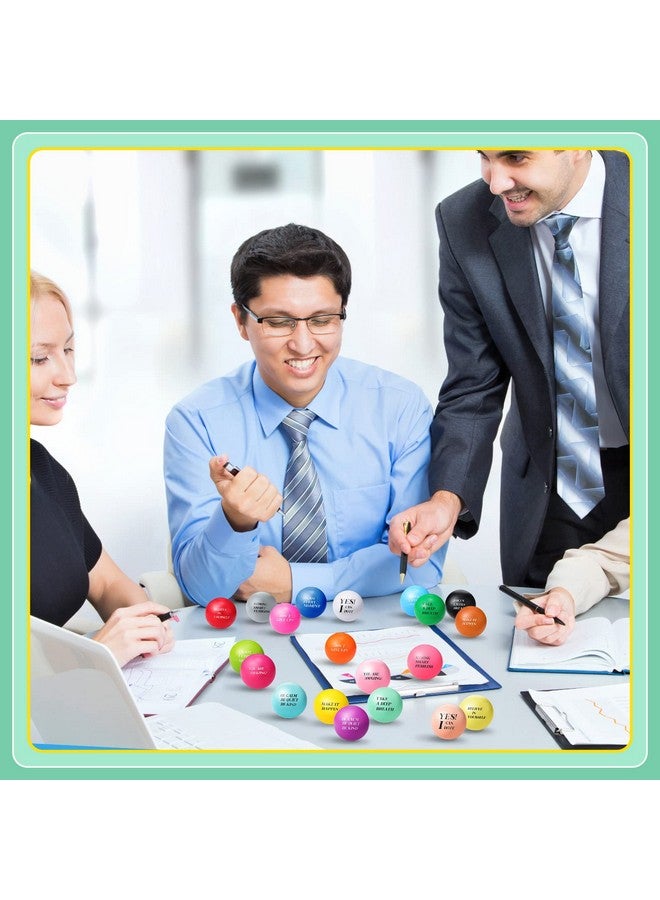 Jerify 200 Pieces Motivational Colorful Balls 1.57 Inches Inspirational Quotes Balls Foam Encouraging Balls For Adults Hand Exercise Supplies - Image 5