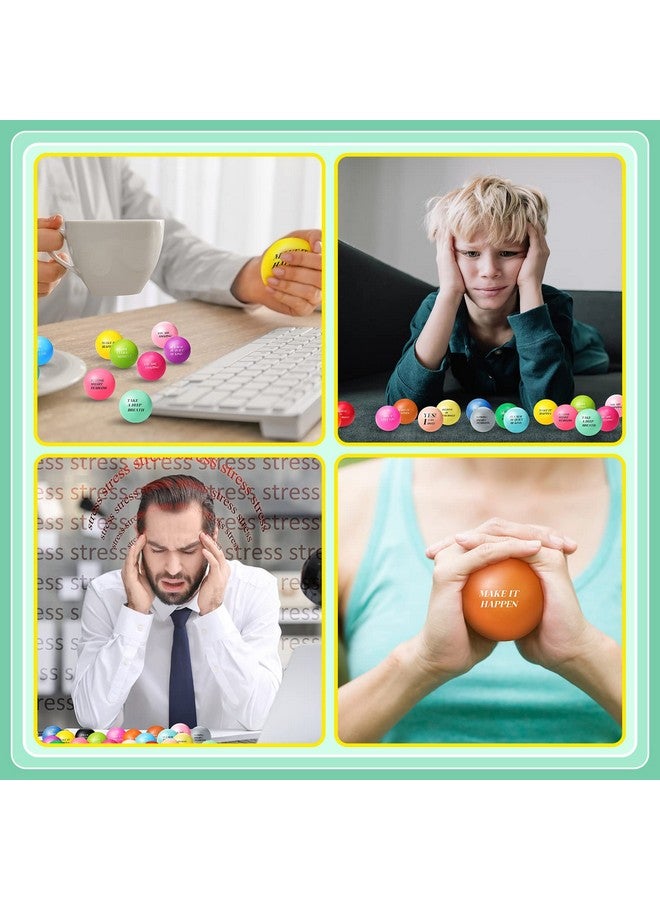 Jerify 200 Pieces Motivational Colorful Balls 1.57 Inches Inspirational Quotes Balls Foam Encouraging Balls For Adults Hand Exercise Supplies - Image 3