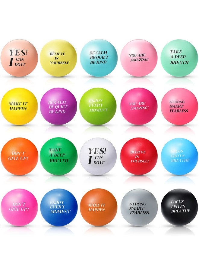 Jerify 200 Pieces Motivational Colorful Balls 1.57 Inches Inspirational Quotes Balls Foam Encouraging Balls For Adults Hand Exercise Supplies - Image 1
