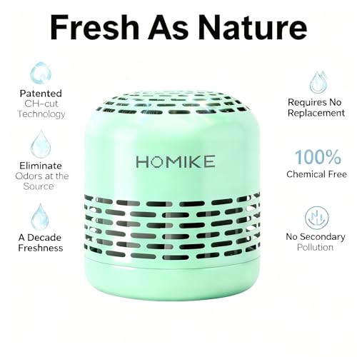 HOMIKE Refrigerator Deodorizer, Odor Eliminator,Last up to 10 Years for Car,Closet,Shoes Cabinet,Fridge and Freezer,Outperforms Baking Soda and Activated Carbon (Green) - Image 3