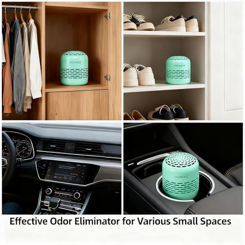 HOMIKE Refrigerator Deodorizer, Odor Eliminator,Last up to 10 Years for Car,Closet,Shoes Cabinet,Fridge and Freezer,Outperforms Baking Soda and Activated Carbon (Green) - Image 4