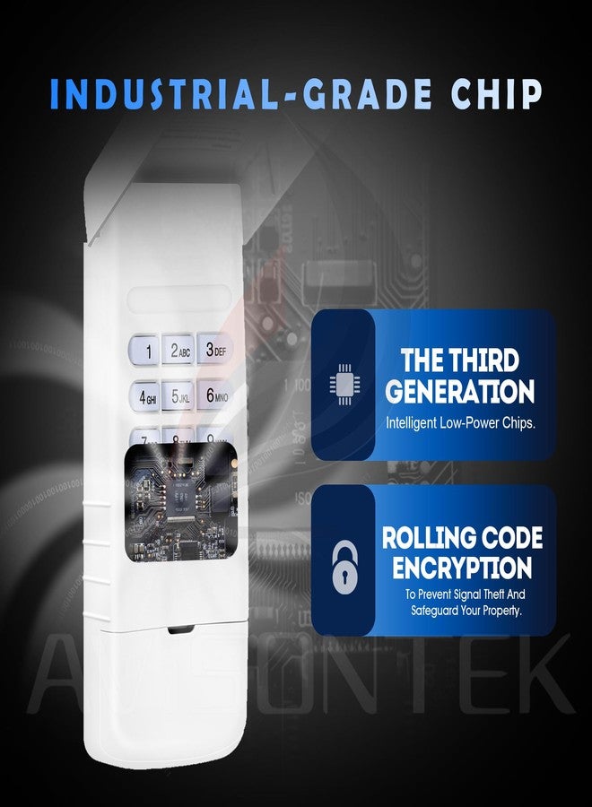 Avisontek 1 for LPWKP/MDTK Megacode 318MHZ Wireless Linear Garage Door Opener Keypad - Image 4