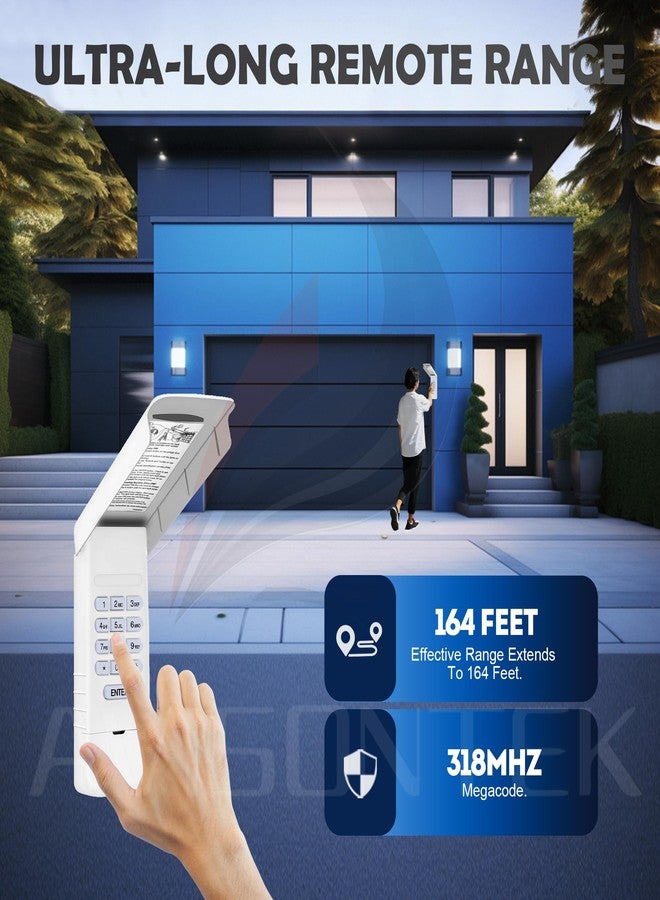 Avisontek 1 for LPWKP/MDTK Megacode 318MHZ Wireless Linear Garage Door Opener Keypad - Image 5