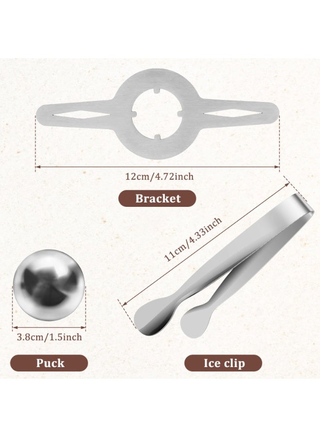 CMGTYYD. كرات تبريد قهوة من الفولاذ المقاوم للصدأ، كرات ثلج إسبريسو قابلة لإعادة الاستخدام، ملحقات إسبريسو مع علبة وملقط، أفكار هدايا سريعة التجميد لعشاق القهوة - Image 2