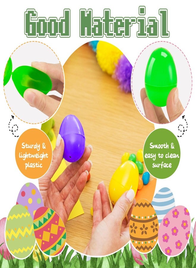 Bvrbaory 100 Pcs 2.4" Fillable Easter Eggs,Bulk Plastic Hinged Empty Eggs,Bright Colorful Easter Egg,Assorted Colors for Easter Egg Hunt,Basket Stuffers,Party Favors,Treasure Box,Classroom Prizes - Image 3