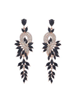 نيبمينينت Earrings Fashion Design Alloy Diamond Geometric Leaves Colored Female European And American 