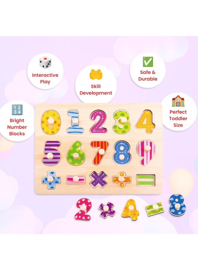 COGNIKIDS لعبة الألغاز الرقمية للأطفال – لعبة ألغاز العد الملونة بـ 9 كتل – تعليم التعرف على الأرقام وتعلم الرياضيات المبكرة للأطفال من عمر 2-5 سنوات - Image 3