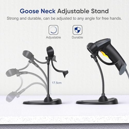 GOBBLER 2D Barcode Scanner with Flexible Stand, High-Speed Automatic & Manual USB Wired Barcode Scanner/Reader Ideal for Supermarkets, Convenience Stores, Warehouses - Image 2