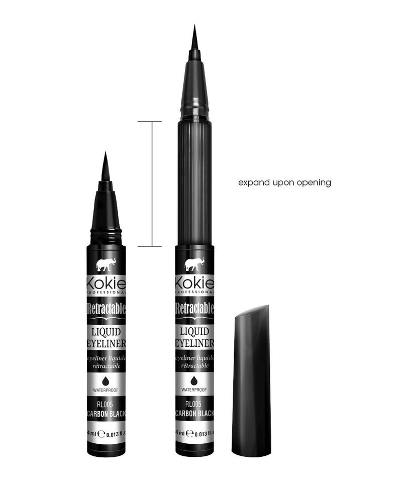 Kokie Retractable Liquid Eyeliner, Pointed Felt Tip, Waterproof & Smudge Free, Long-lasting, Vegan, Cruelty-Free - Image 2