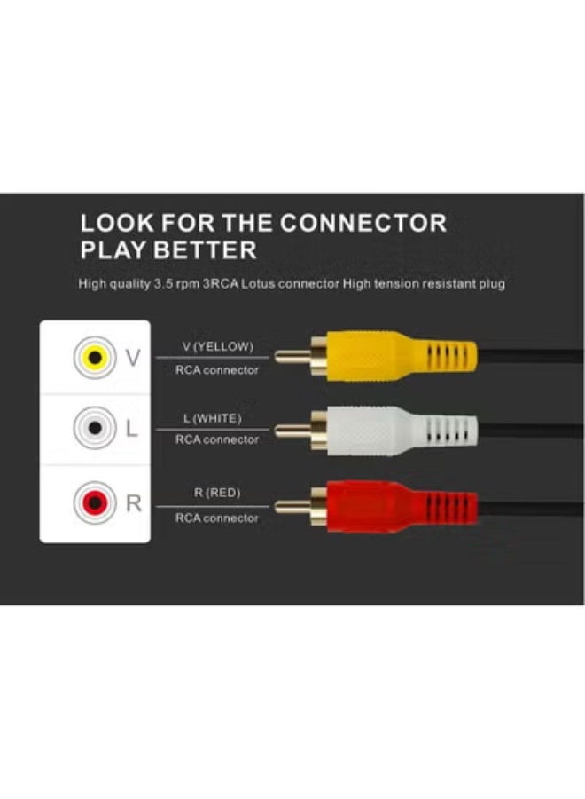 Lecxo 3 RCA to 3 RCA AV Cable – 3M Gold-Plated Audio Video Cable | High Quality Stereo AUX Cable for TV, DVD, Speaker, Home Theater, Projector - Image 3