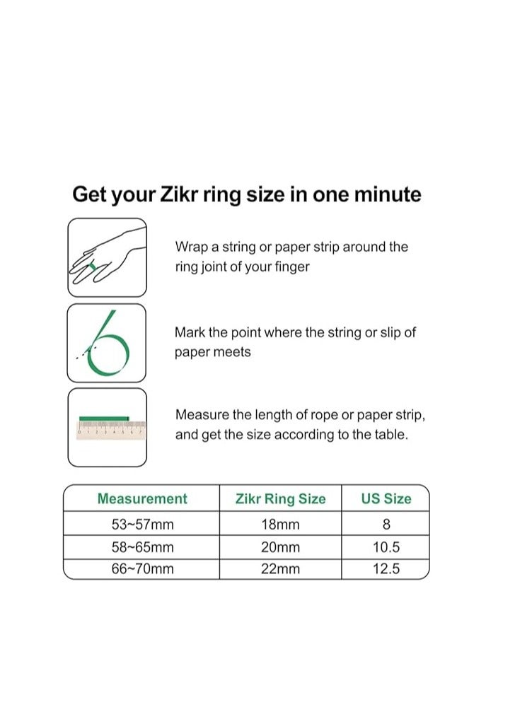 iQIBLA Smart Tasbih Zikr Ring New 2022 Aluminium alloy only 11.7g 20 MM GRAPHITE With Charging Box - Image 3