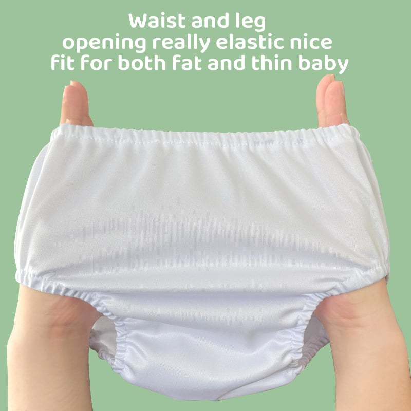 SMULPOOTI Rubber Training Pants for Toddlers Plastic Pants Swim Diaper Covers for Toddlers Premium Plastic Underwear Covers for Potty Training Rubber Pants for Toddlers 4 Packs White 6T - Image 4
