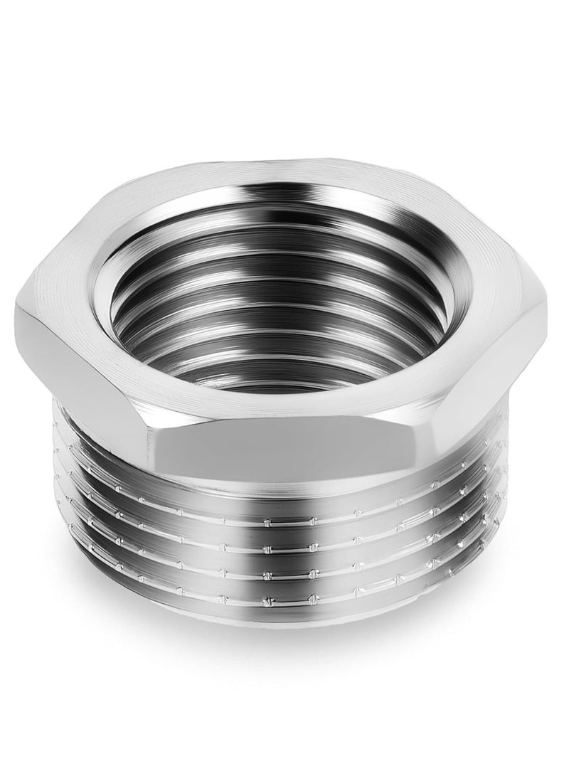 وصلات سباكة أنابيب المياه، محول مخفض (بوش) ذكر 3/4 بوصة BSP × أنثى 1/2 بوصة BSP، وصلات BSP، نحاس مطلي بالكروم، وصلات وتركيبات السباكة، 1 1 ميجابيسكل، أقصى. درجة حرارة: 95 درجة مئوية، وصلة BSP - Image 1