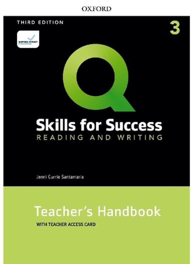 Q  Skills for Success  Level 3  Reading and Writing Teacher`s Handbook with Teacher`s Access Card  Ed   3