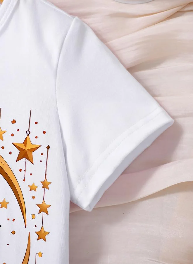 Take Two  Girls White Ramadan Kareem Graphic T-Shirt for Women | Best Price UAE