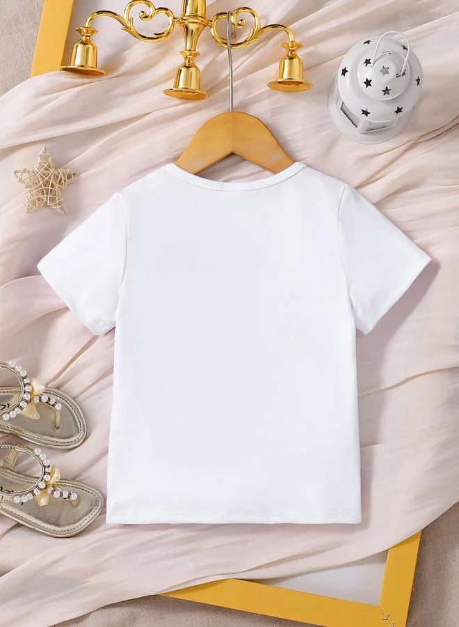 Take Two Girls White Ramadan Kareem Graphic T-Shirt