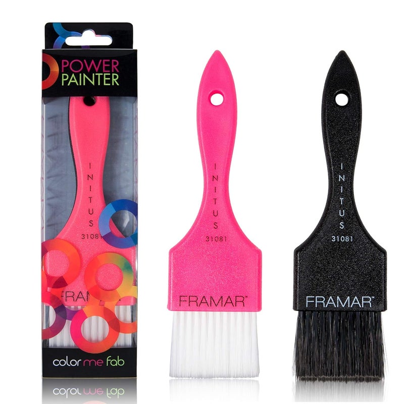 Framar Power Painter Hair Dye Brush  Hair Coloring Brush Hair Dying Brush to Apply Hair Color Blending Hair Color Brush Set Balayage Tools Dye Application Brush to Paint Hair Tint Brush  2 Pk