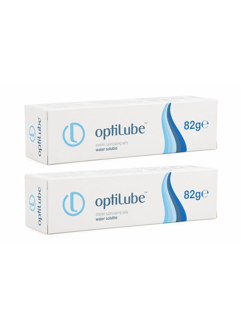 OPTILUBE Sterile Lubricant Jelly 82G 2PCS Water Soluble Medical Lubricating Gel