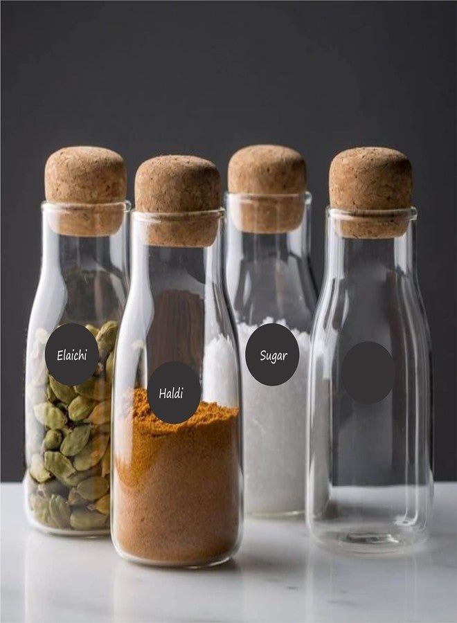 ABHAYMART 24pcs Waterproof Chalkboard Labels Spice Organizer Label for Household Kitchen Jars Blackboard Stickers with White Pen (Round) - Image 2