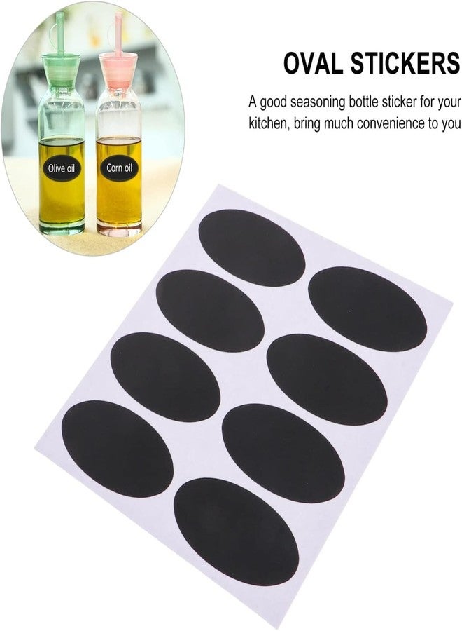 ABHAYMART 24pcs Waterproof Chalkboard Labels Spice Organizer Label for Household Kitchen Jars Blackboard Stickers with White Pen (Round) - Image 5