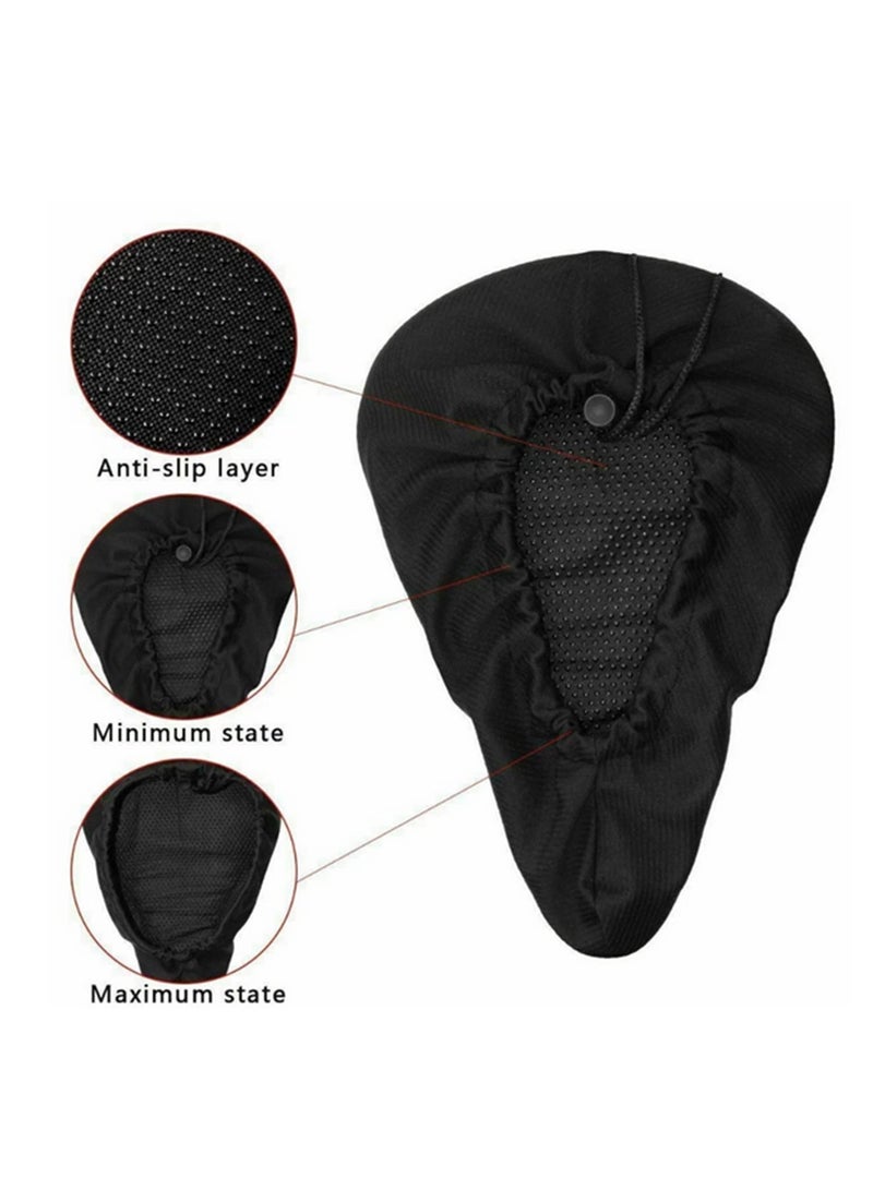 غطاء مقعد دراجة ثلاثي الأبعاد من الجل الناعم السميك، قابل للتنفس ومضاد للانزلاق، وسادة سرج دراجة جبلية مريحة لركوب المسافات الطويلة - 29x19x2.9 سم - Image 5