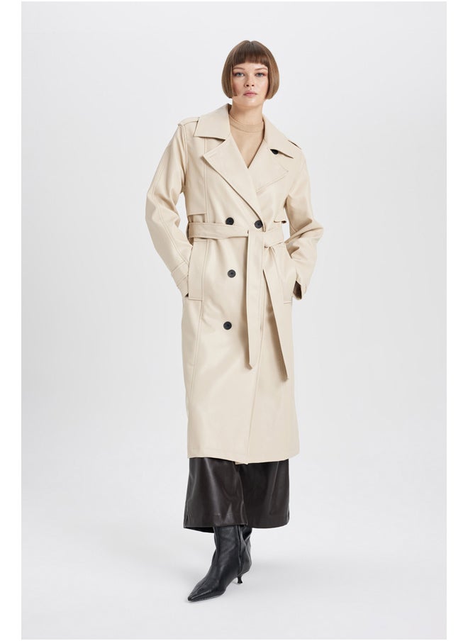 DeFacto - امرأة عادية تناسب W/O هوديي Trenchcoat - Image 1