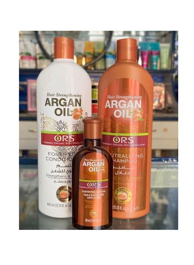 أو آر اس Ors مجموعة العناية الكاملة بالشعر - شامبو ٤٠٠ مل + بلسم ٤٠٠ مل + زيت أرغان ١٠٠ مل - Image 2