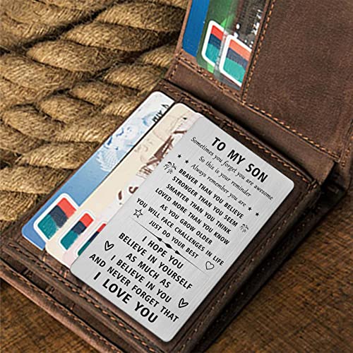 SOUSYOKYO I Love My Son Gifts, Inspirational Birthday Graduation Card for Awesome Son, Happy Fathers Day Present from Mom and Dad - Image 4