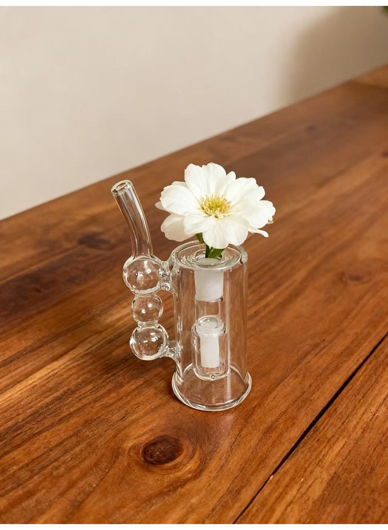 شيانغ مي مصباح زيت زجاجي ممتاز مقاوم للحرارة، زجاجة مزهرية زجاجية مصنوعة من مادة البورسليكات عالية الجودة للاستخدام طويل الأمد، مزهرية زجاجية شفافة (لون عشوائي) - Image 2