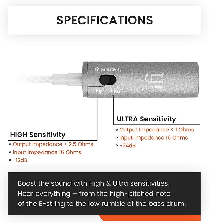 iFi iEMatch+ 3.5mm Male to Female Headphone Jack in-Ear-Monitor Audio/Optimizer/Attenuator - Image 5